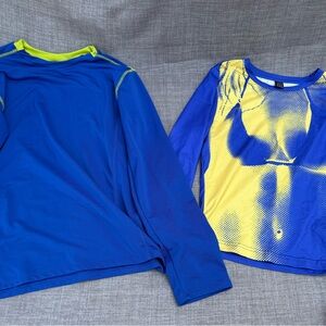 Blue and Yellow Long Sleeve Shirts